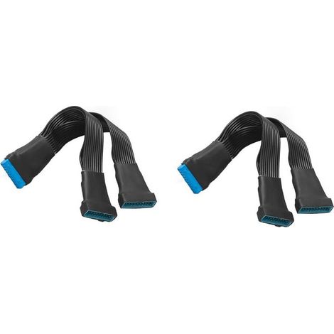 Câble répartiteur de connecteur USB 3.0 à 19 broches pour carte mère, câble adaptateur d'extension 19 broches vers 20 broches, 15 cm.