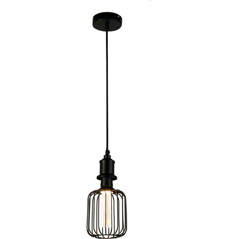Ampoule Led déco DRUM CAGE métal noir effet filaire tambour E27 2700k 320lm 4,5W (1/3)