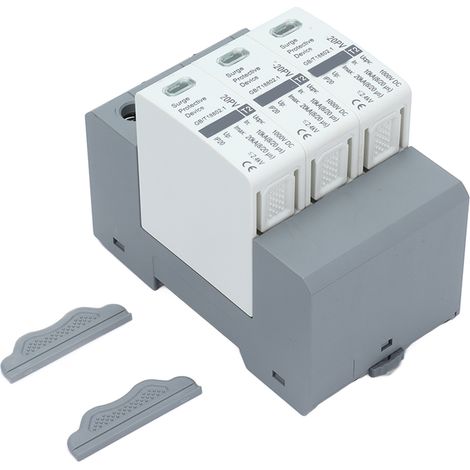 Parafoudre triphasé 10-20kA 1000VDC pour protection photovoltaïque contre les surtensions (1/5)