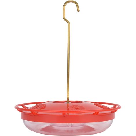 Mangeoire oiseaux transparente forme cour suspendue rouge pour jardin terrasse abreuvoir oiseaux