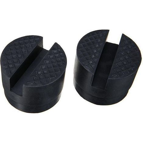 (Schwarz, 2 Stück) Gummipads für hydraulische Wagenheber, solider Unterbodenschutz beim Anheben des Fahrzeugs, 48 mm Durchmesser (1/3)