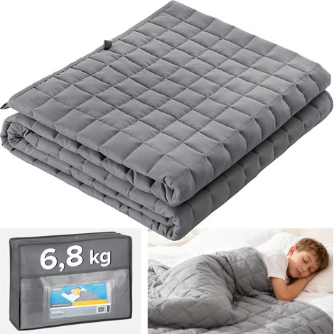 Couverture sensorielle lestée pour enfants et adultes, 6,8 kg, 150 x 200 cm (1/5)