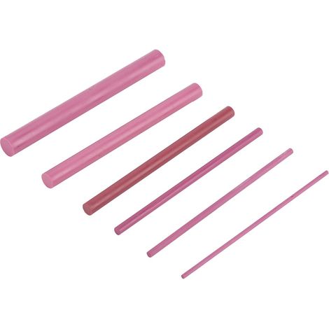Rubin-Schärfstein, Körnung 3000, Set mit 6 Schärfsteinen für Messer und Werkzeuge, inklusive Polieröl, Reinigungszubehör und Handschärfer. (1/5)