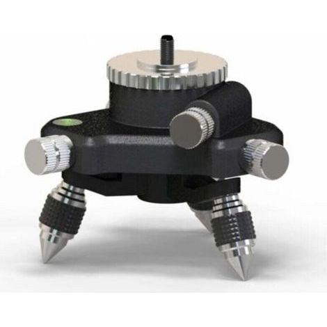 Adaptateur de nivellement laser – Base rotative à 360° pour la connexion d'un trépied de nivellement laser linéaire, base de trépied pivotante pour adaptateurs de nivellement de 6,35 mm et 5/8".