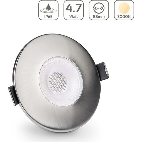 LED Einbaustrahler IP65 4,7W - Farbe: silber - Lichtfarbe: 3000K