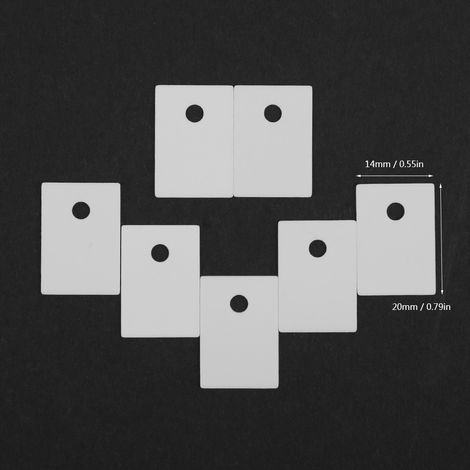 100 pièces feuilles isolantes en céramique d'alumine TO-220 pour transistors MOS IGBT, trou de 3,2 mm, dissipateur thermique (1/5)