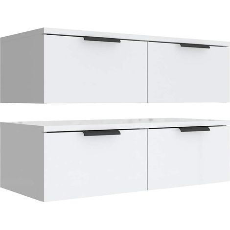 Maison Exclusive - Armarios de pared 2 unidades contrachapada bla (1/5)