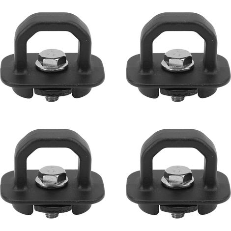 Sangle d'arrimage en D pour fixation de marchandises, outil universel de camion et voiture, ancrage mural solide, lot de 2, acier robuste (1/5)