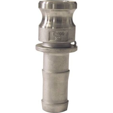 Raccord camlock male - embout cannelé en aluminium - Type E Ø A: 1''1/4 Ø B: 32mm (1/2)