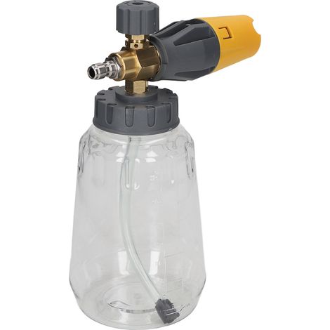 Générateur de mousse 1L 4000psi, pulvérisateur haute pression réglable, lave-linge, canette 1/4 po NPT, connexion rapide, jaune