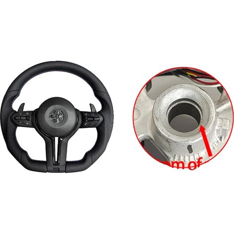 Volante in pelle traforata, compatibile con modelli di auto di lusso, M3-M-LOGO (1/2)