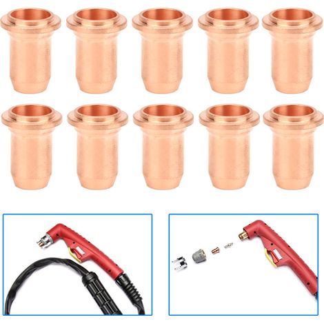 10 Plasmadüsen, 1,0 mm Bohrung, Verbrauchsmaterialien für Plasmaschneidbrenner 51313 für PT40/60 (1/5)