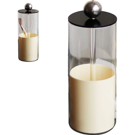 Porte-pinceaux de maquillage avec couvercle, relevable, anti-poussière, pour table de salle de bain, comptoir, style nordique, couvercle noir (1/5)