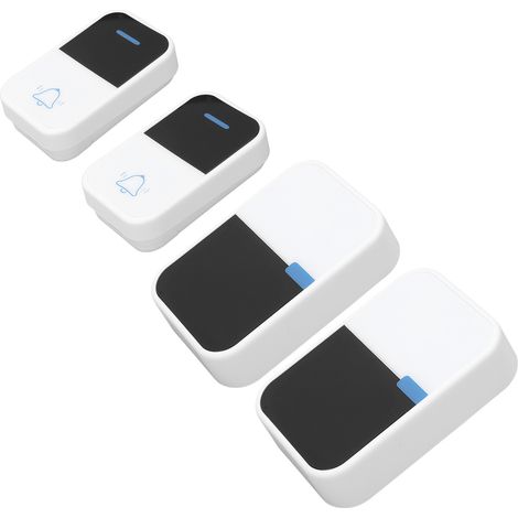 Sonnette sans fil étanche IP44, 38 mélodies, récepteur autonome 433.92MHz, pour appartement ou maison, prise européenne (1/5)