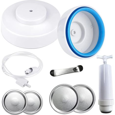 Kit de mise sous vide pour bocaux Pompe à main avec tuyau Kit de mise sous vide universel pour bouteilles à col large