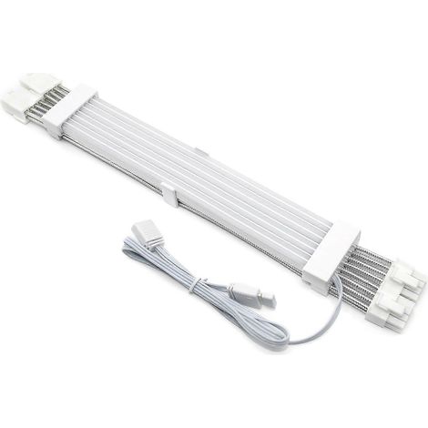 ARGB LED-Lichtleiste 24PIN 2x8PIN 3x8PIN Motherboard-Stromverlängerungskabel Flexible LED-Streifenleuchte DIY-Lichtleisten-Kit Mehrfarbig (2x8-Pin) (1/5)