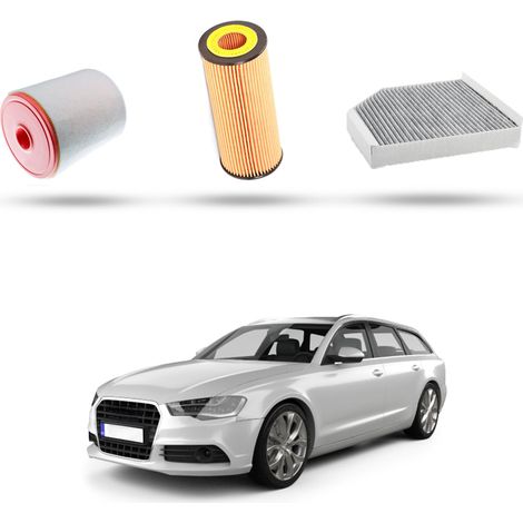 Kit Tagliando 3 filtri compatibile con Audi A6 (C7) 2.8 fsi 150kw dal 2011 (1/4)