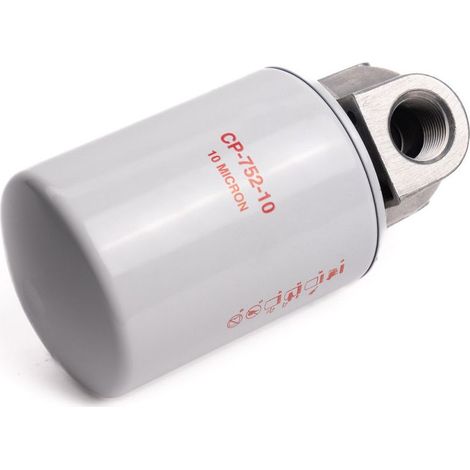 Le filtre à huile hydraulique CP-752-10 convient aux fluides à base de pétrole, avec une capacité de filtration de 10 microns de 20 GPM. (1/4)