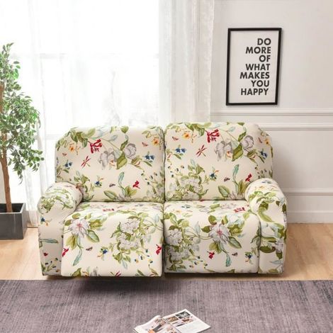 Housse de Fauteuil Relax 2 Places , WOVTE Housse De Fauteuil Inclinable à imprimé Housse De Canapé Chaise Inclinable D (1/4)