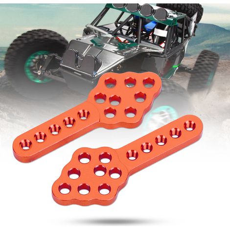 Support de Suspension Réglable Hauteur et Angle pour RC Crawler 1/10 - 2 Pièces (Rouge)