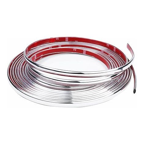 Bande Chrome Voiture Baguette Adhesive pour Carrosserie Fenêtre Décoration Extérieure (1/5)