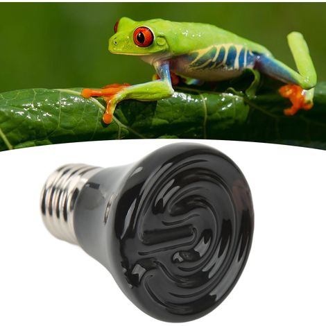 Lampe chauffante céramique pour reptiles et amphibiens E27 220-240V Mini Noir - Ampoule infrarouge sans lumière (1/5)