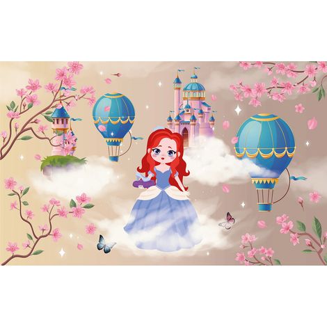 Papier peint panoramique Enfants - Princesse Château - 511 cm x 320 cm (1/2)