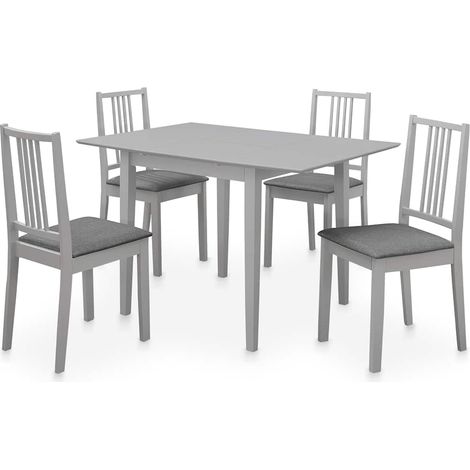Ensemble Table + 4 chaises - Table à manger avec Chaises MDF Gris BV335973 - BonneVie (1/5)