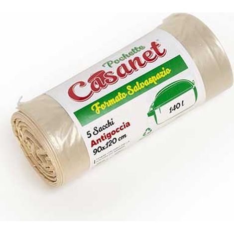 SACCHI PER NETTEZZA URBANA 'CASANET' 55x70 cm (17pz/rt), 50 lt - Colore nero Q.TA 50