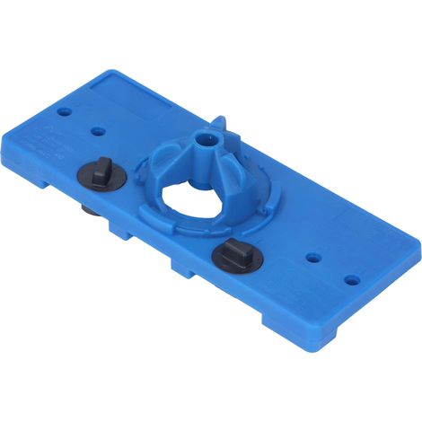 Gabarit perçage charnière ABS kit guide centreur invisible pour perceuse établi bleu (1/5)