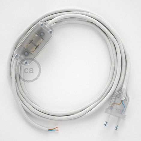 Creative-Cables Câblage pour lampe avec câble textile – (Câble 2x0,75 mm², 1,80 m, fiche EU, interrupteur) – Conforme aux normes de sécurité – Ajoute style et fonctionnalité (1/5)