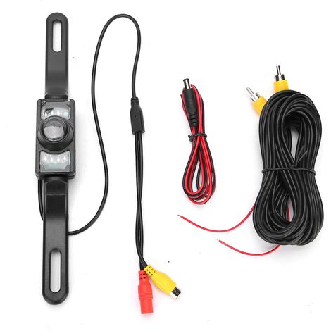 Caméra de recul à Vision nocturne infrarouge HD 140 °, moniteur pour cadre de plaque d'immatriculation longue