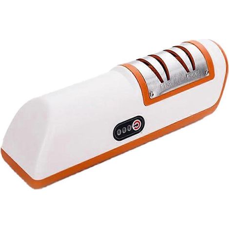 Affûteur de couteaux électrique de cuisine multifonctionnel automatique à 4 vitesses, accessoire de cuisine orange (1/5)
