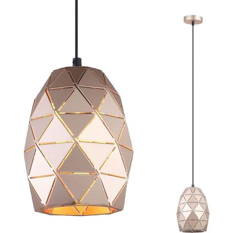 Italux Harley - Sospensione Moderna Sospesa Champagne Oro 1 Luce, E27 (1/5)