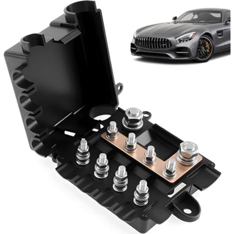 12V Porte-fusibles avec barre omnibus,1 MEGA+4 MIDI,Barre omnibus modulaire (1/5)