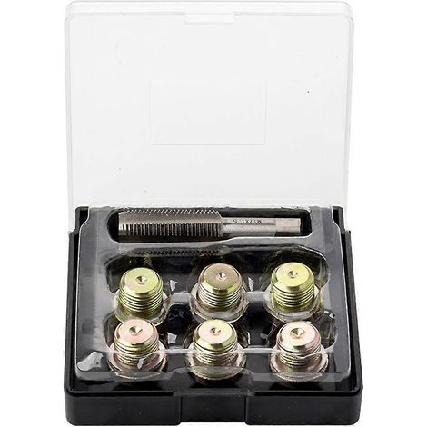 Kit de réparation de filetage M15 x 1,5 mm pour bouchon de vidange d'huile, kit d'outils portable pour la réparation des vis de carter d'huile (1/5)
