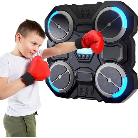 LED Machine De Boxe Musicale, Mural Professionnel Boxing Machine, Machine Boxe avec Gants Appareil d'Entraînement, Musique Électronique pour Enfants (1/5)
