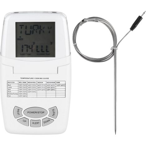 Thermomètre électronique pliable avec sonde pour barbecue et cuisine, équipement de grill. (1/5)