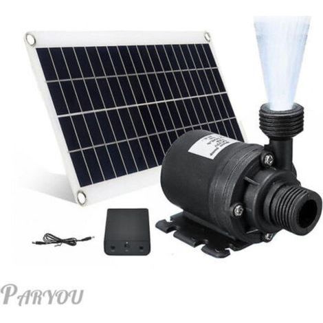 50-W-Solarpumpe (800 l/h, 12 V DC) – Hohe Förderleistung für Aquarium und Garten – Einfache Installation – Material: ABS und Metall – 12 V DC (1/5)