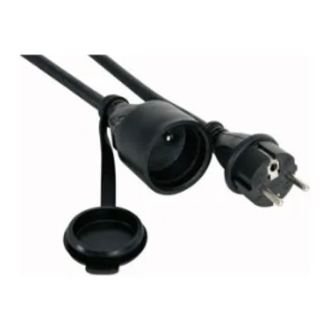 Rallonge Électrique - 3 G 2,5 Mm² - 3 M - Caoutchouc - Protection Enfants - Gaine Rétractile