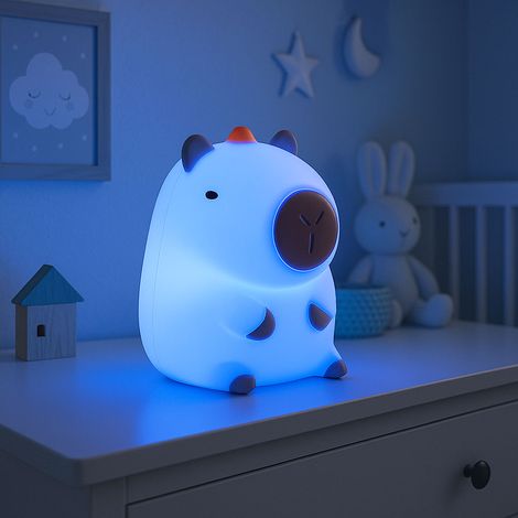 Lampe de table LED Lampe de chevet Lampe pour enfants Capybara Lampe de table Batterie RGB Touchdimmer Timer H 12,2 cm
