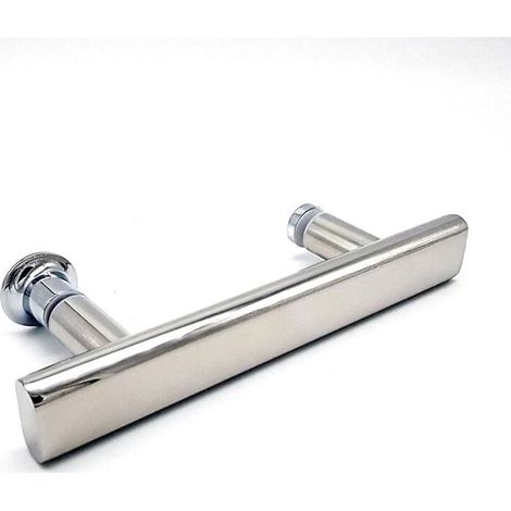 Poignée de porte de douche chromée, entraxe des trous 145 mm, longueur 215 mm, adaptée aux cabines de douche (1/4)