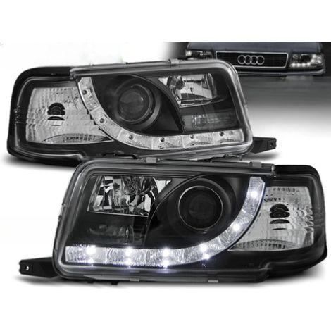 Paire de feux phares Audi 80 B4 berline de 1991 a 1996 Daylight led noir-27360961 (1/2)