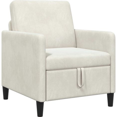 Sofá con almacenamiento Crema 72 x 78 x 87 cm Poliéster vidaXL (1/5)