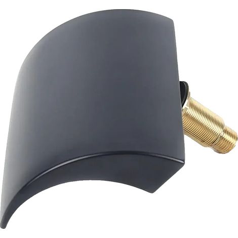 Grifo de ducha de diseño contemporáneo, compatible con mangueras de 1/2 pulgada, color negro. (1/2)