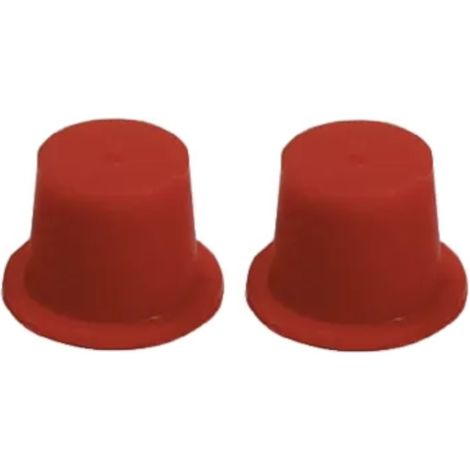 2x Bouchon anti-poussière bouchon d'obturation en plastique rouge Embout Raccord Capuchon Protection Tuyau Hydraulique Tube, Ø de fonctionnement 38,6 / 40,6 mm (1/2)
