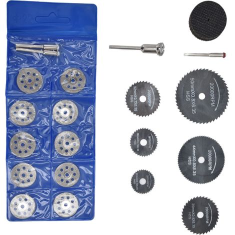 Lot de 30 mini lames de scie circulaire de rechange HSS pour perceuses électriques