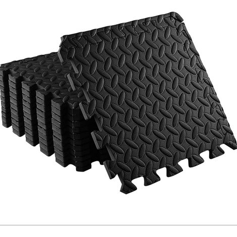 Tapis De Sol Gym - EVA 12,7 mm - 12 Carreaux 30 x 30 cm - Pour Salle De Sport Et Yoga - Lot De 12 (1/5)