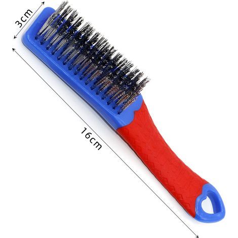 Brosse Métallique à Fil Dacier avec Manche Antidérapant Silicone Brosse de Nettoyage Multi Usage pour Éliminer Poussière Peinture et Taches pour Surfaces Variées et Usage Manuel (1/3)