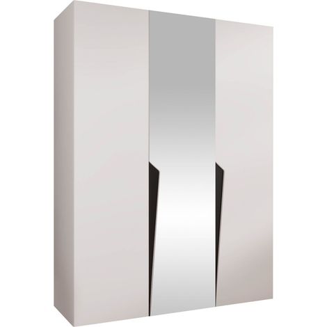 Armoire Hartford 609, Blanc, 202x150x52cm, Portes d'armoire: Avec des charnières, Nombre d'étagères: 0 (1/5)